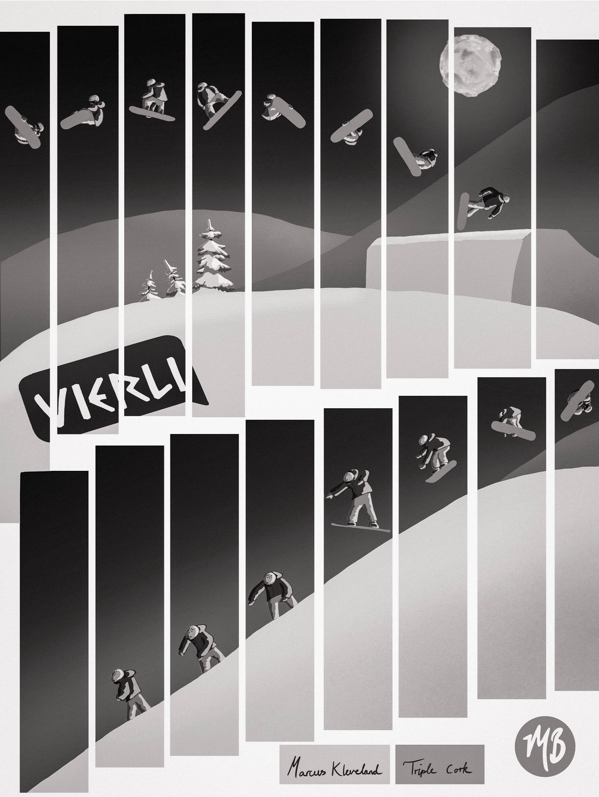 Triple cork monochrome